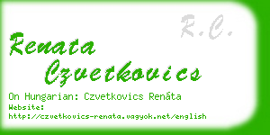 renata czvetkovics business card